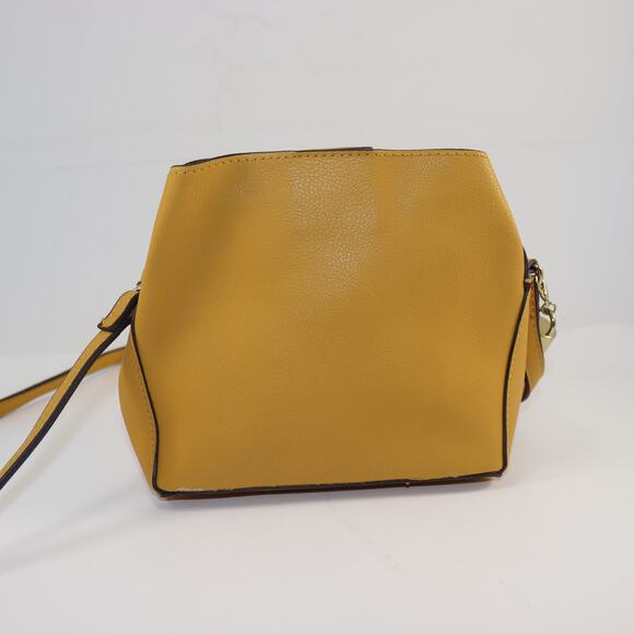 Aldo Mustard Yellow Tassel Crossbody Bag – Circle Ring Detail – Read Description - Picture 2 of 6